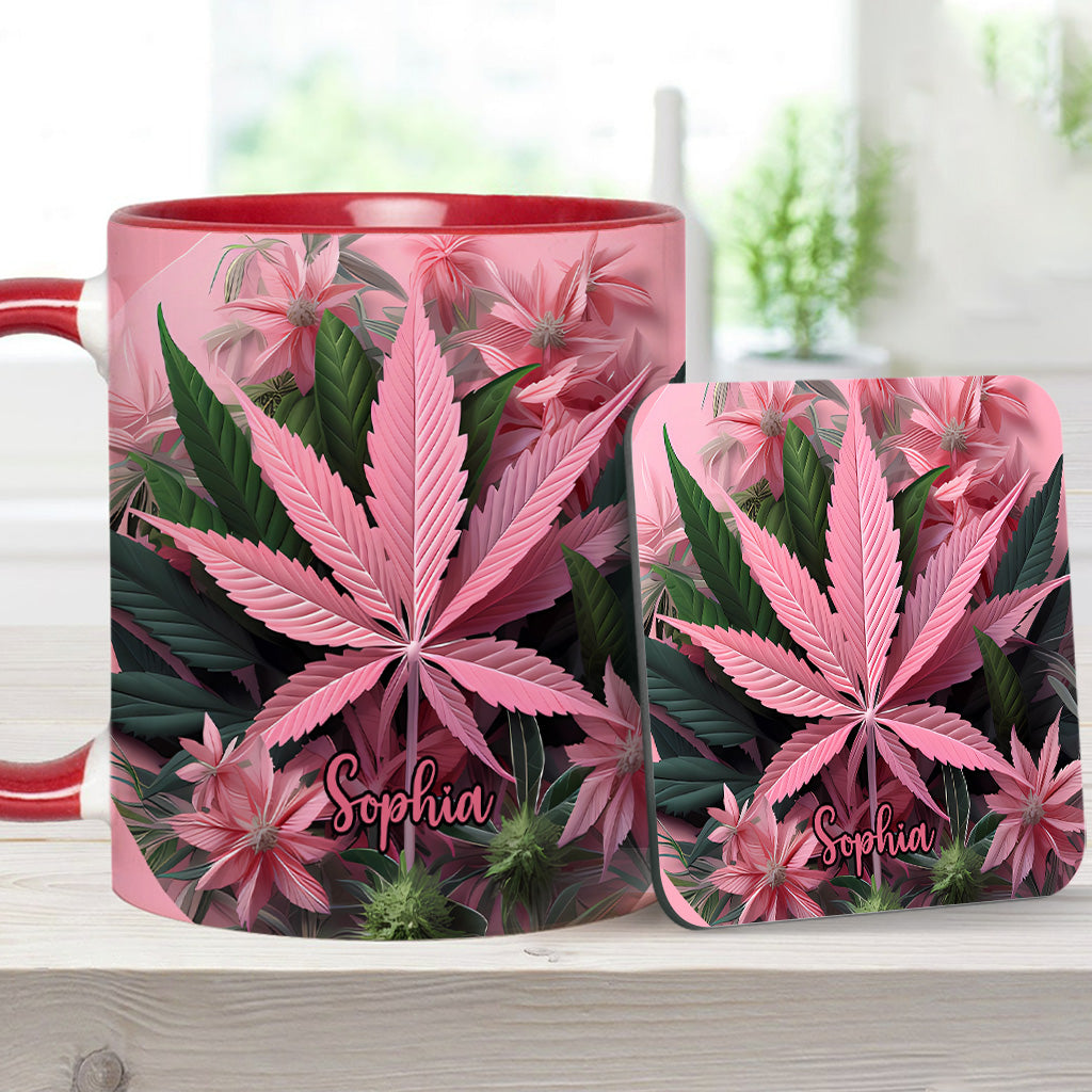 Pink Stoner Chick – Personalisierter Weed-Akzentbecher