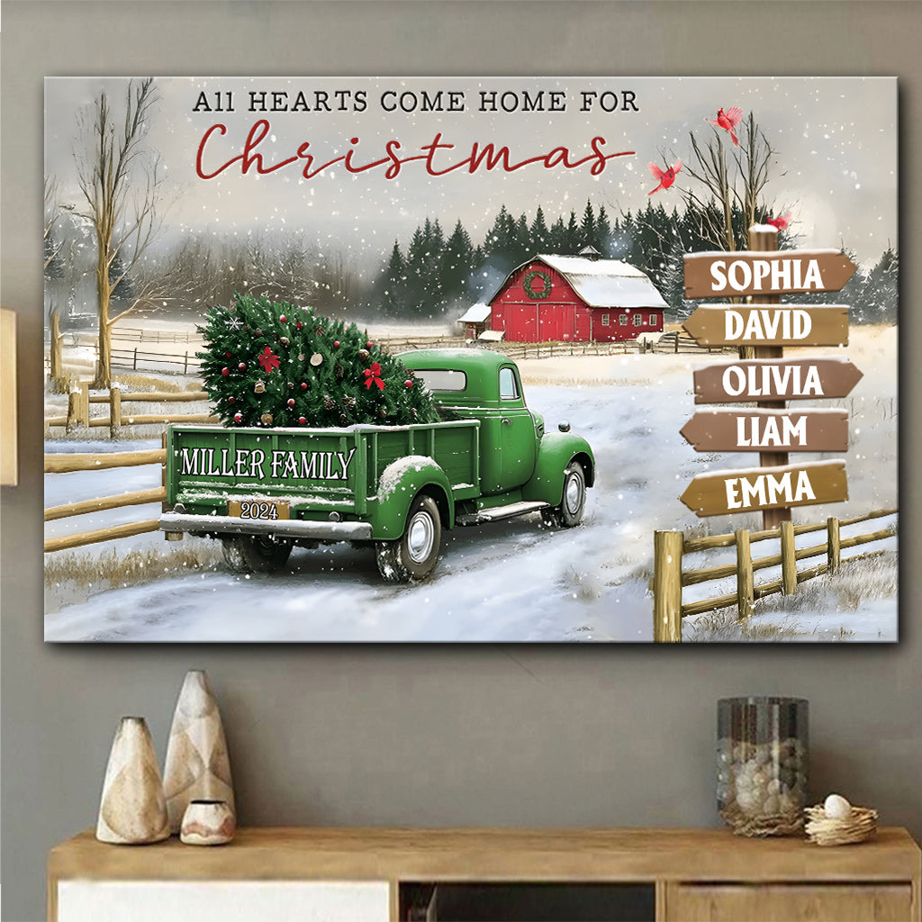 Es ist die schönste Zeit des Jahres – personalisierte Familienleinwand und Poster