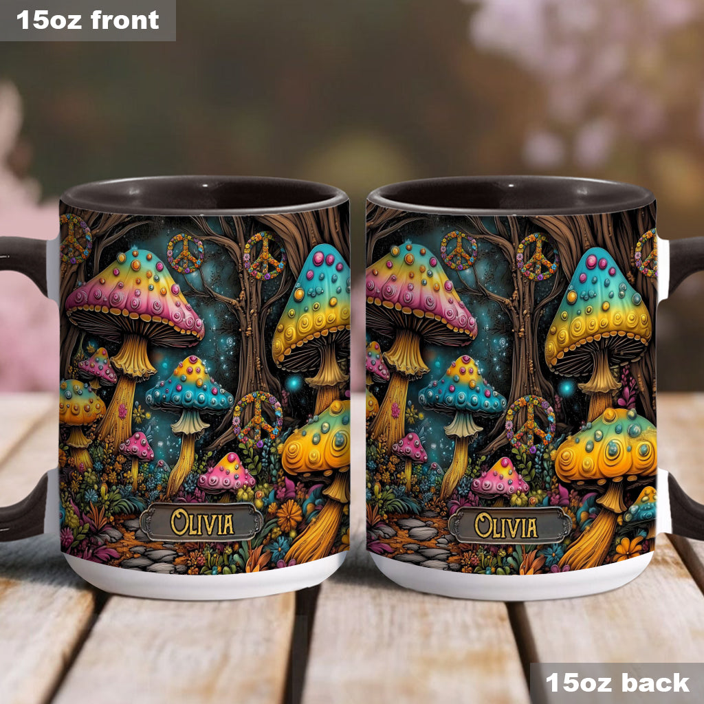 Zauberpilz - Personalisierte Tasse mit Hippie-Akzent