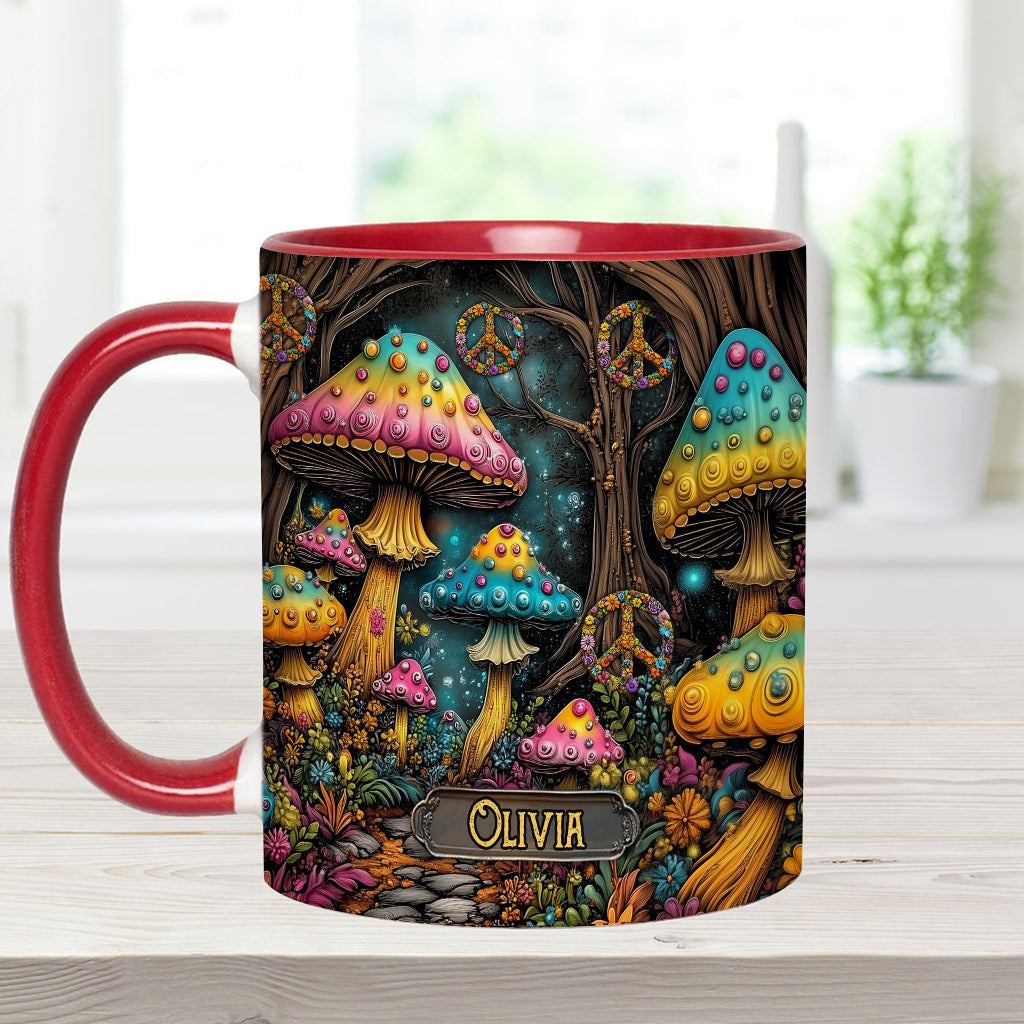 Zauberpilz - Personalisierte Tasse mit Hippie-Akzent