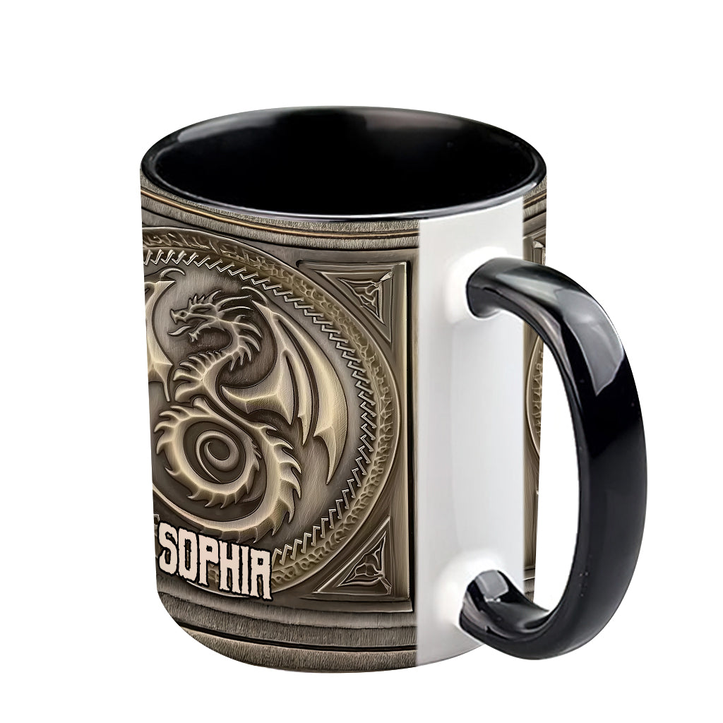 Majestätischer Drache – Personalisierte Tasse mit Drachenmotiv