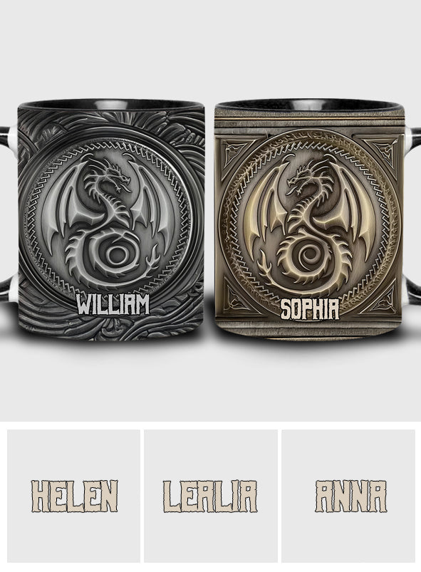Majestätischer Drache – Personalisierte Tasse mit Drachenmotiv