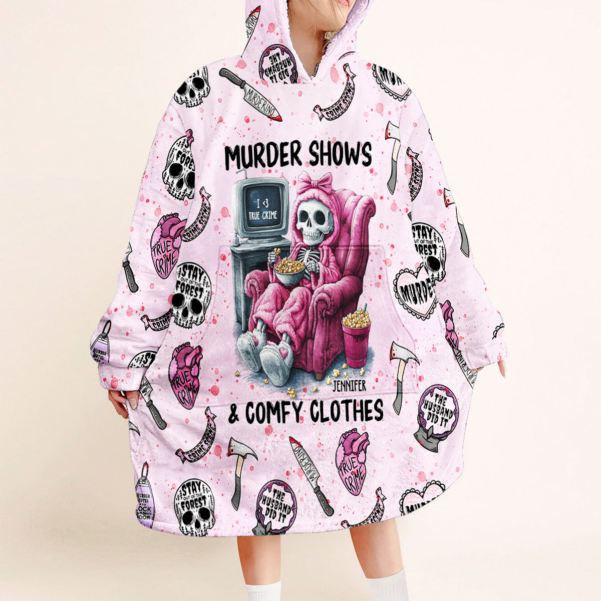 Krimiserien & bequeme Kleidung – personalisierter Deckenhoodie