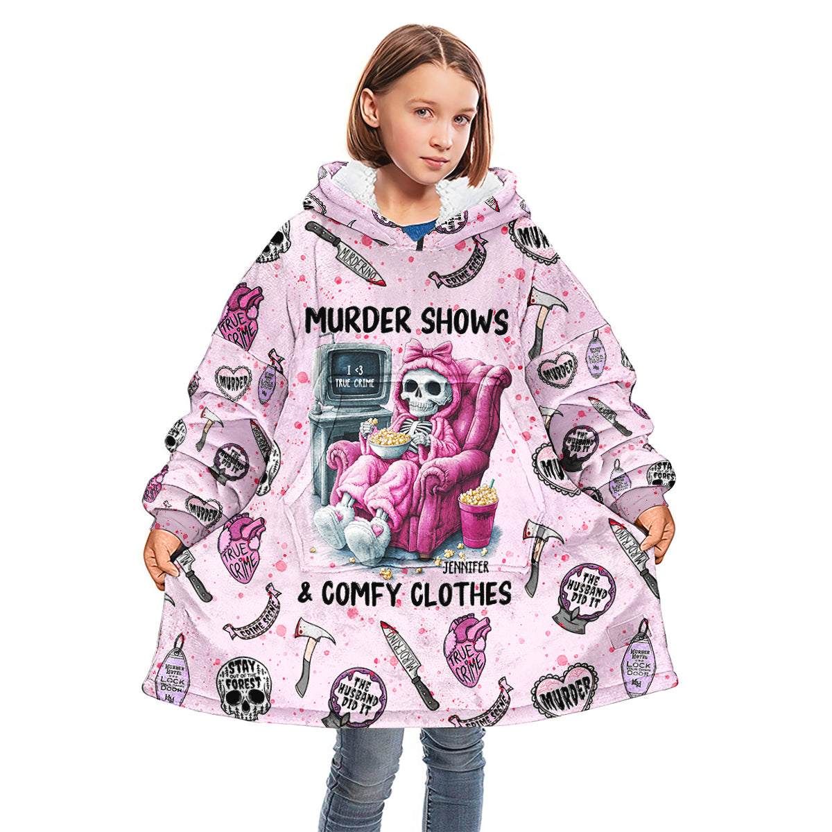 Krimiserien & bequeme Kleidung – personalisierter Deckenhoodie