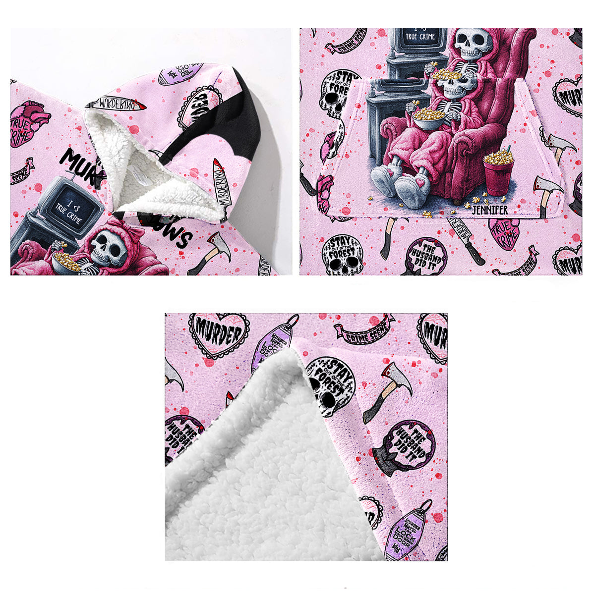 Krimiserien & bequeme Kleidung – personalisierter Deckenhoodie