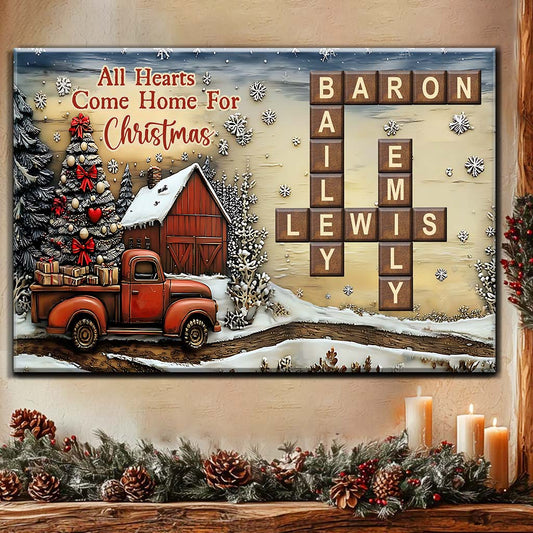 Es ist die schönste Zeit des Jahres – personalisierte Familienleinwand und Poster