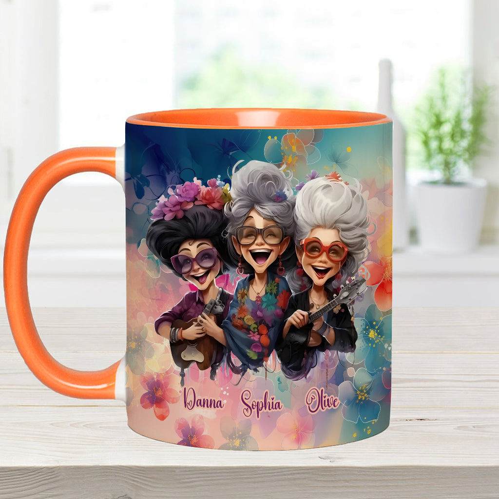 We'll Be Friends Until We're Old And Senile - Personalized Bestie Accent Mug
