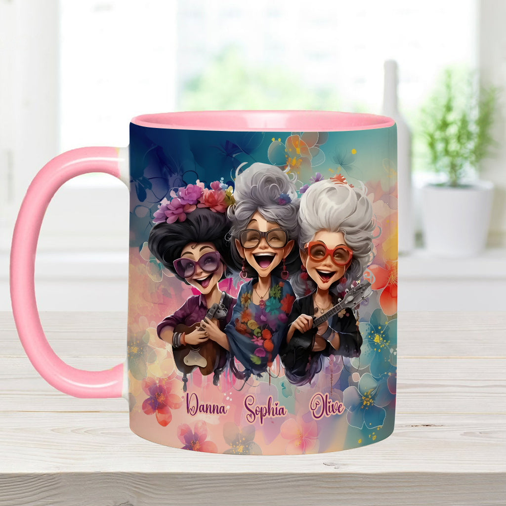 We'll Be Friends Until We're Old And Senile - Personalized Bestie Accent Mug