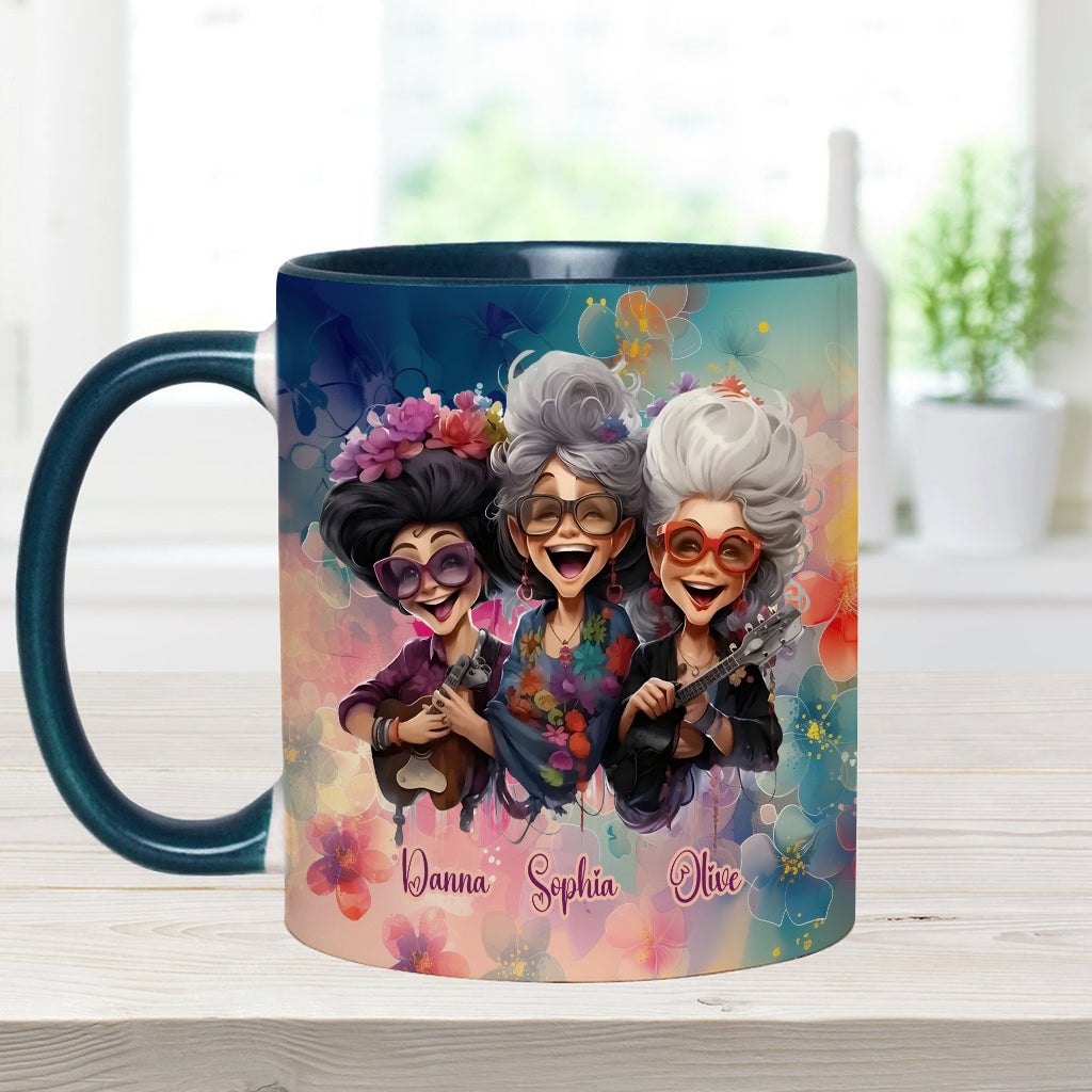 We'll Be Friends Until We're Old And Senile - Personalized Bestie Accent Mug