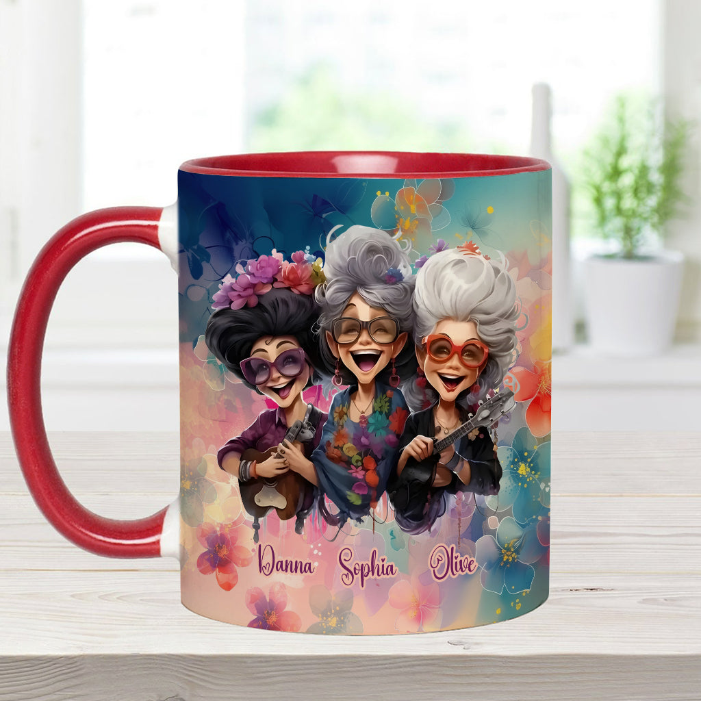 We'll Be Friends Until We're Old And Senile - Personalized Bestie Accent Mug