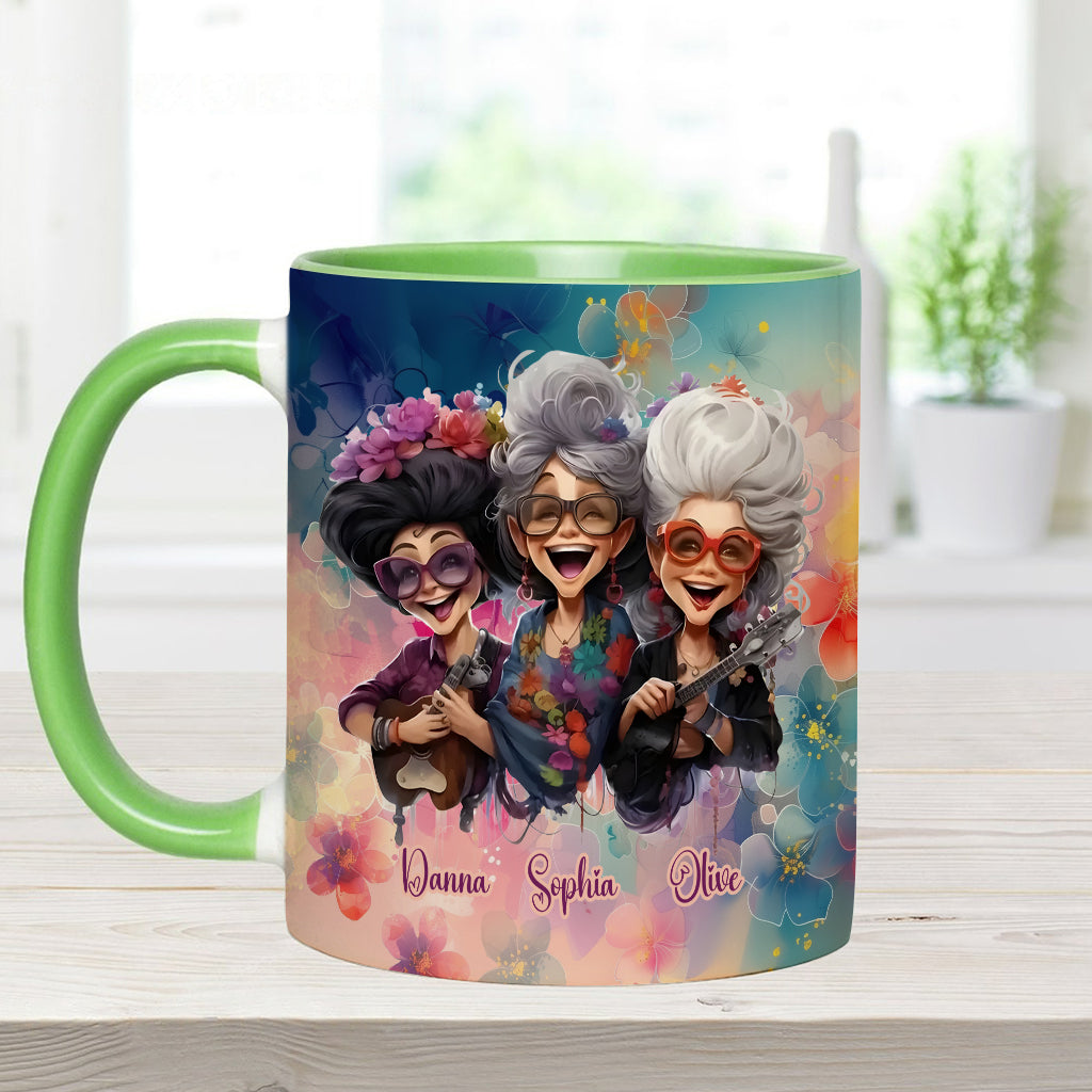 We'll Be Friends Until We're Old And Senile - Personalized Bestie Accent Mug