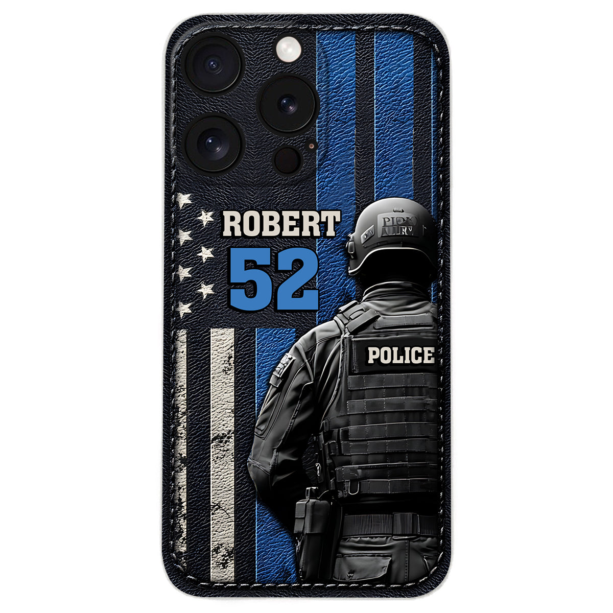 Police Officer Life - Personalized Police Officer Leather Phone Case