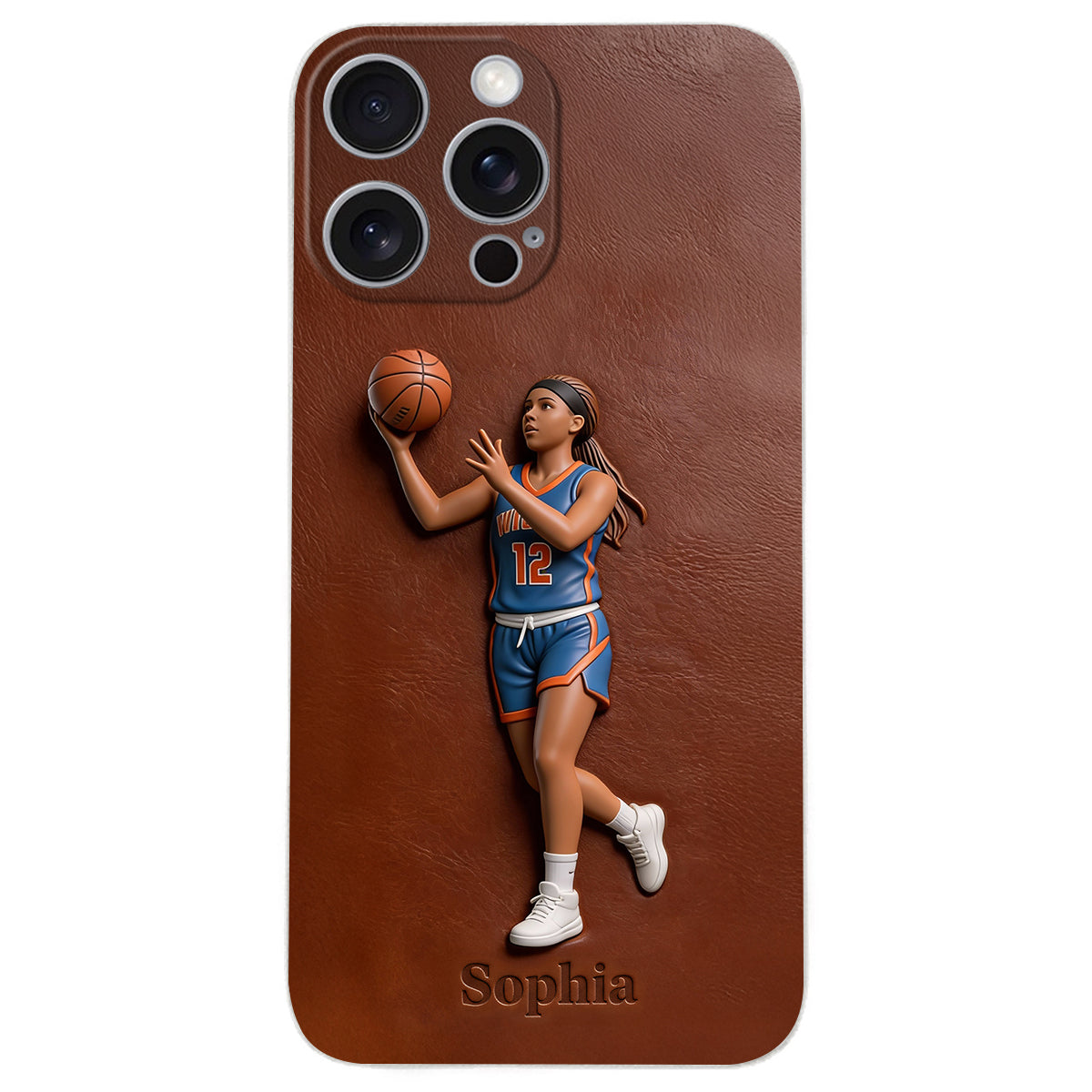 Love Basketball - Personalized Basketball Leather Phone Case