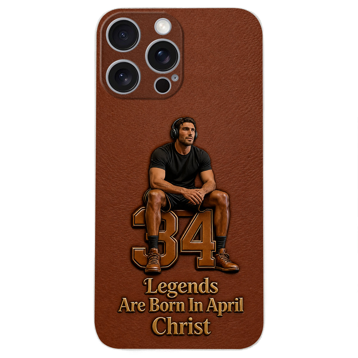 Happy Birthday Legends - Personalized Birthday 3D Embossed Leather Phone Case