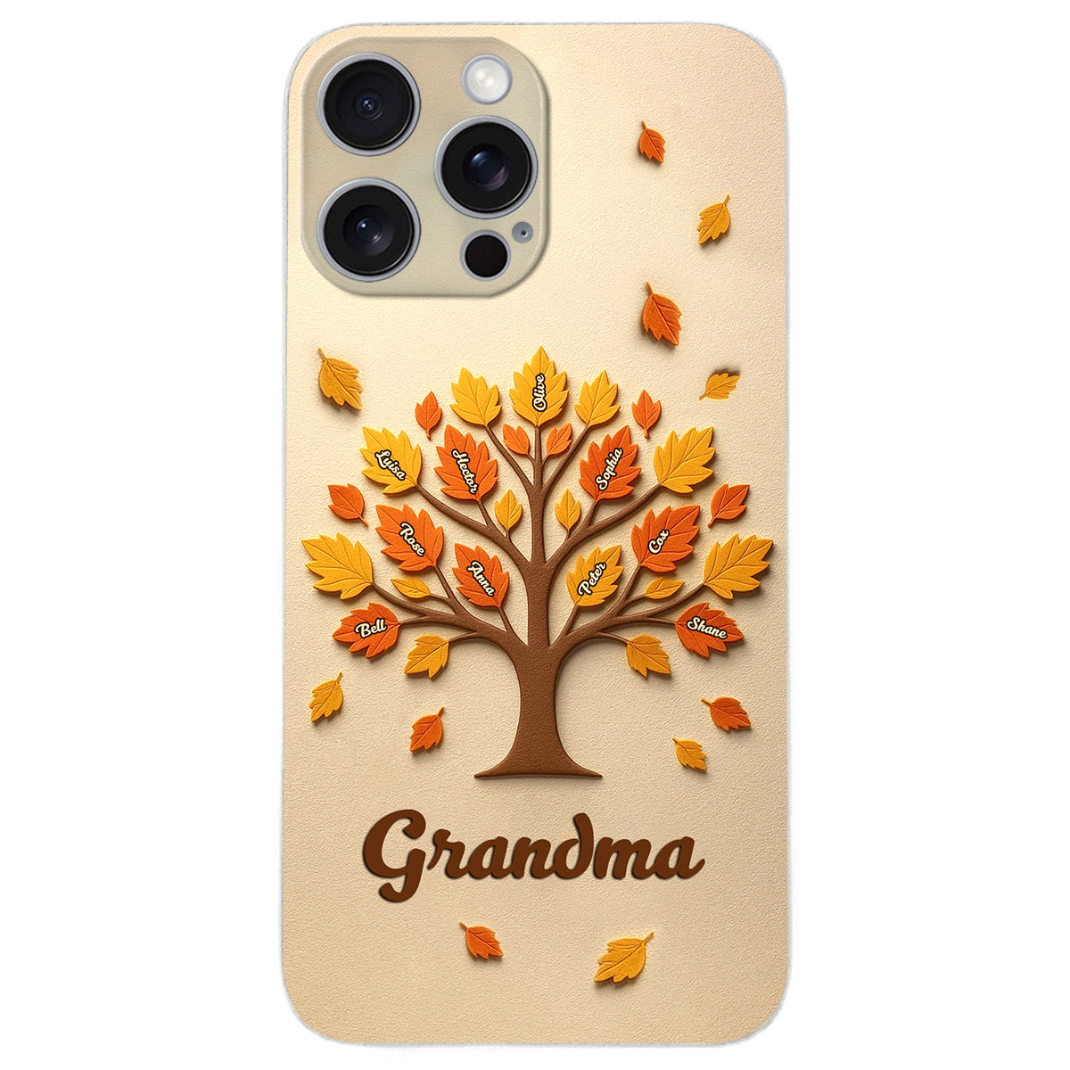 Mom Grandma Tree - Personalized Mother Leather Phone Case