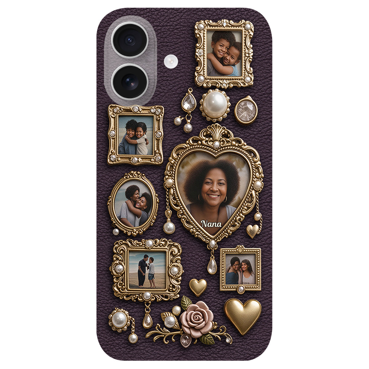 Grandma's Cute Little Museum - Personalized Grandma Leather Phone Case