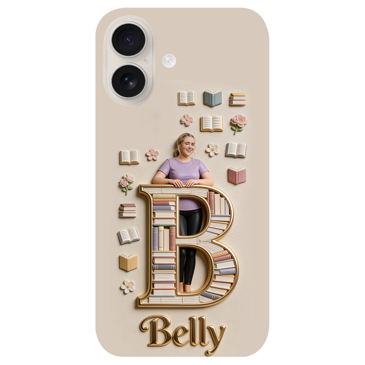 Book Lovers Gift - Personalized Book 3D Embossed Leather Phone Case