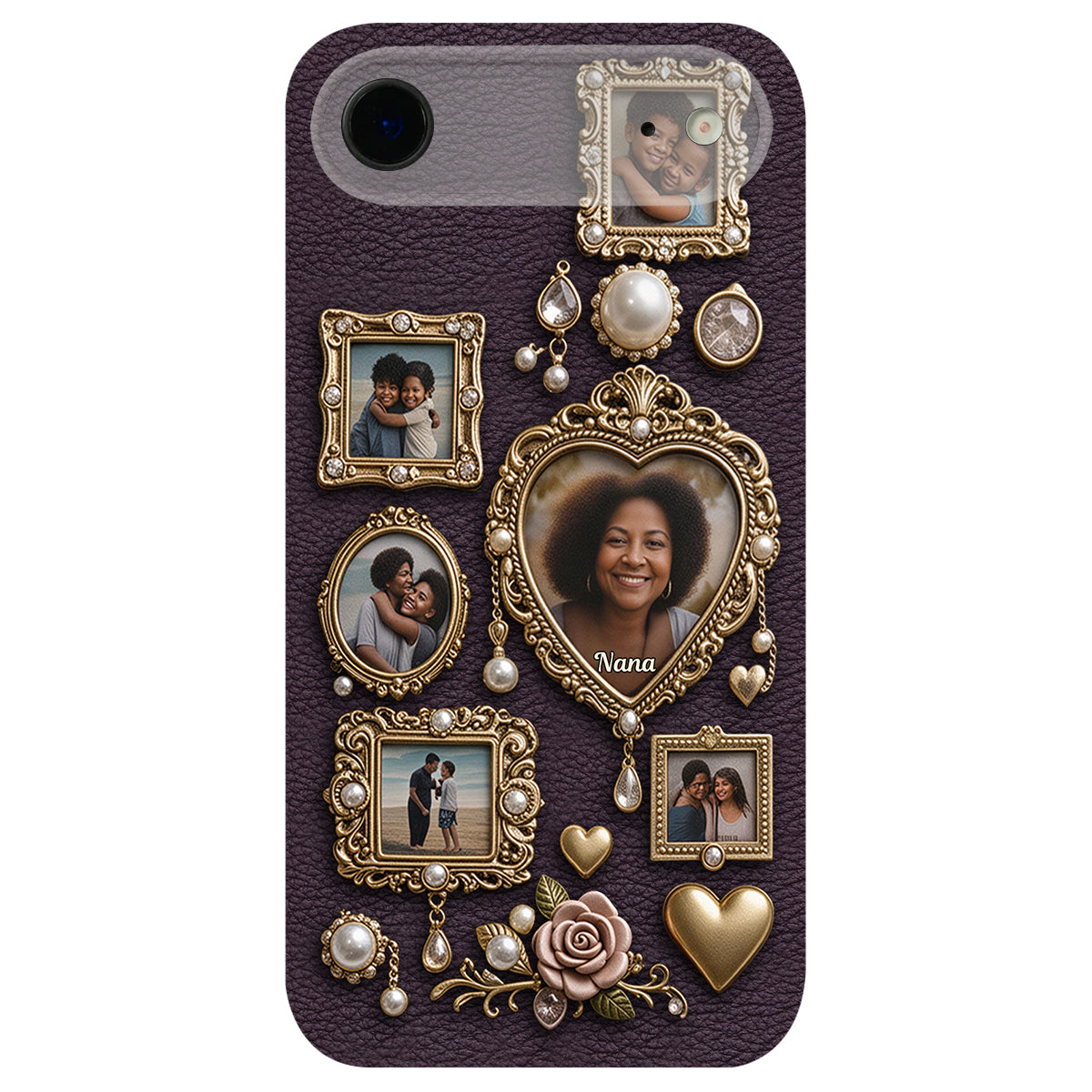 Grandma's Cute Little Museum - Personalized Grandma Leather Phone Case