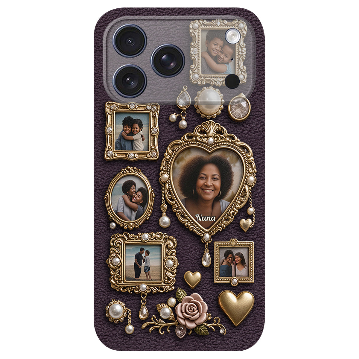 Grandma's Cute Little Museum - Personalized Grandma Leather Phone Case