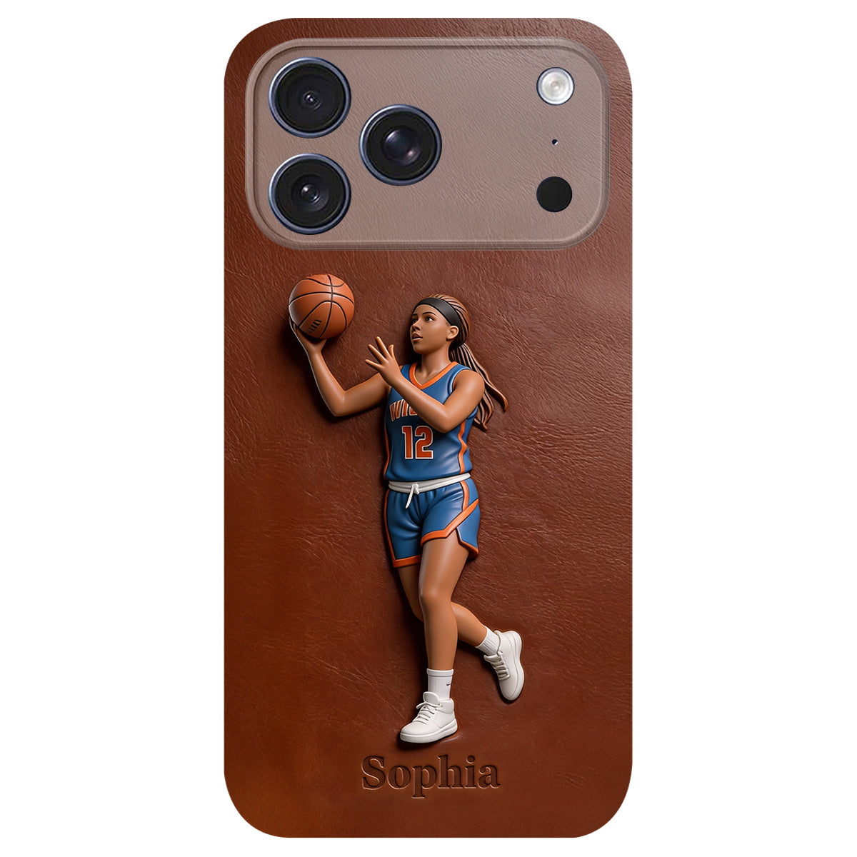 Love Basketball - Personalized Basketball Leather Phone Case