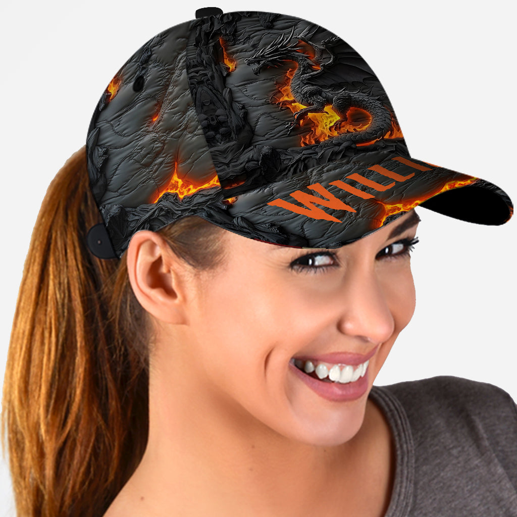 Feuerdrache – Personalisierte Drachen-Klassikkappe