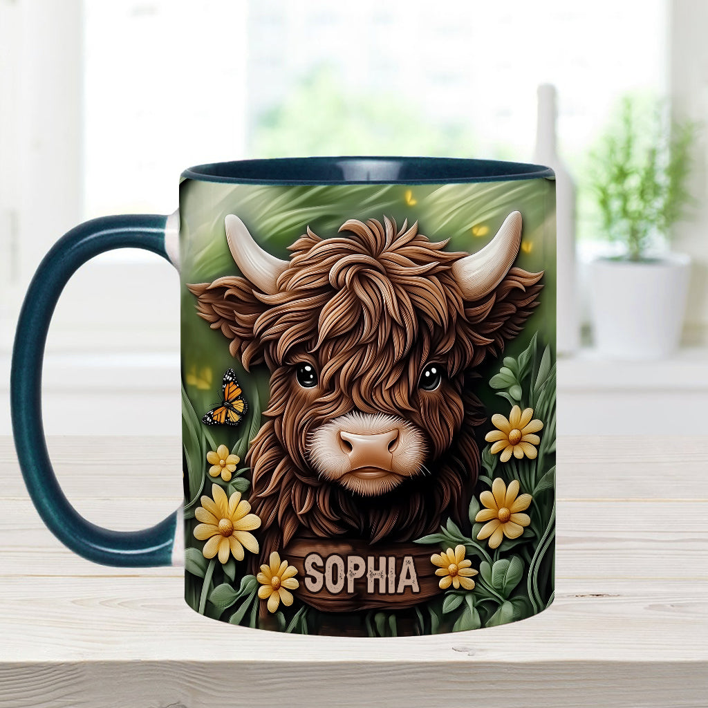 Baby Highland Cow - Personalized Accent Mug