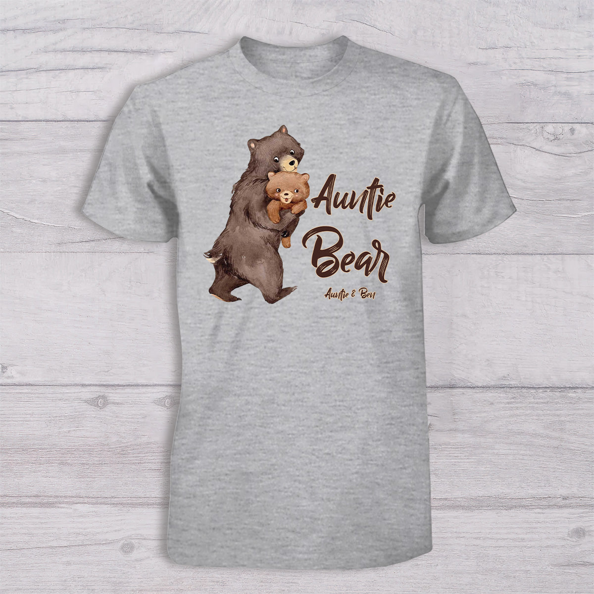 Papa Bear Baby Bear - Personalized Father T-shirt And Baby Onesie