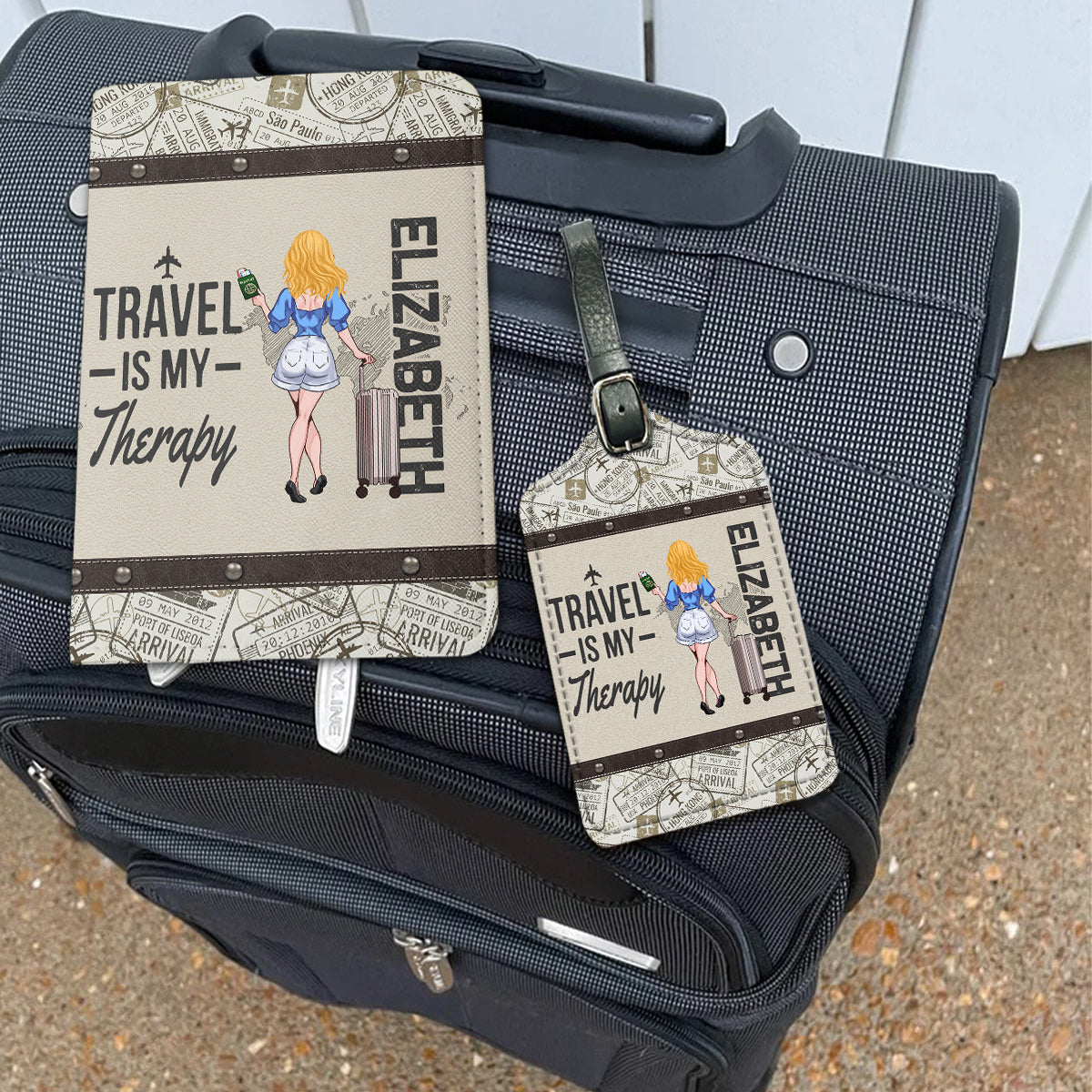 Adventure Awaits - Travelling gift for her, mom, wife, girlfriend, friend - Personalized Set