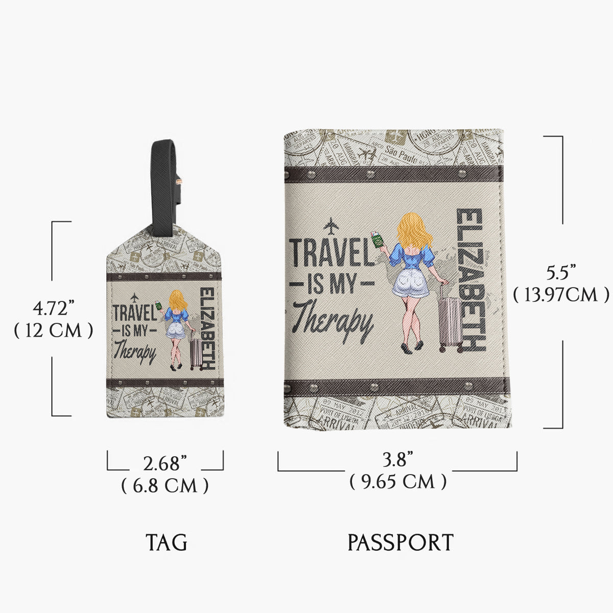 Adventure Awaits - Travelling gift for her, mom, wife, girlfriend, friend - Personalized Set