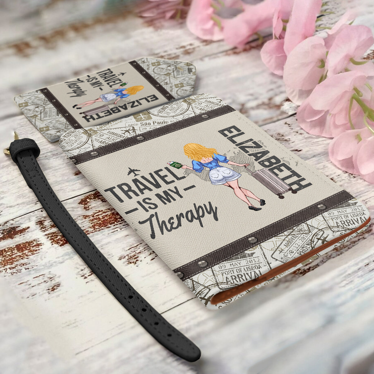 Adventure Awaits - Travelling gift for her, mom, wife, girlfriend, friend - Personalized Set