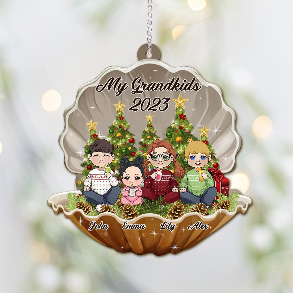 Meine Enkelkinder – Personalisierter Oma-Weihnachtsbaumschmuck