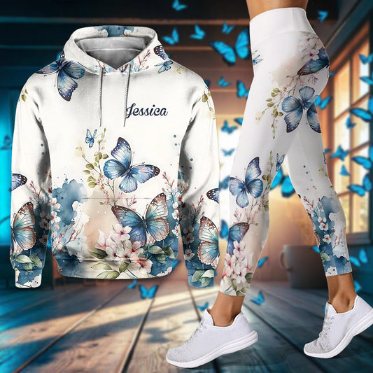 Love Butterflies - Personalized Butterfly Hoodie and Leggings