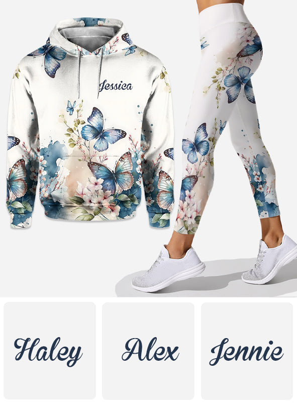 Schmetterlinge lieben – Personalisierter Schmetterlings-Hoodie und Leggings