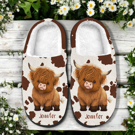 Love Highland Cows - Personalized Slippers