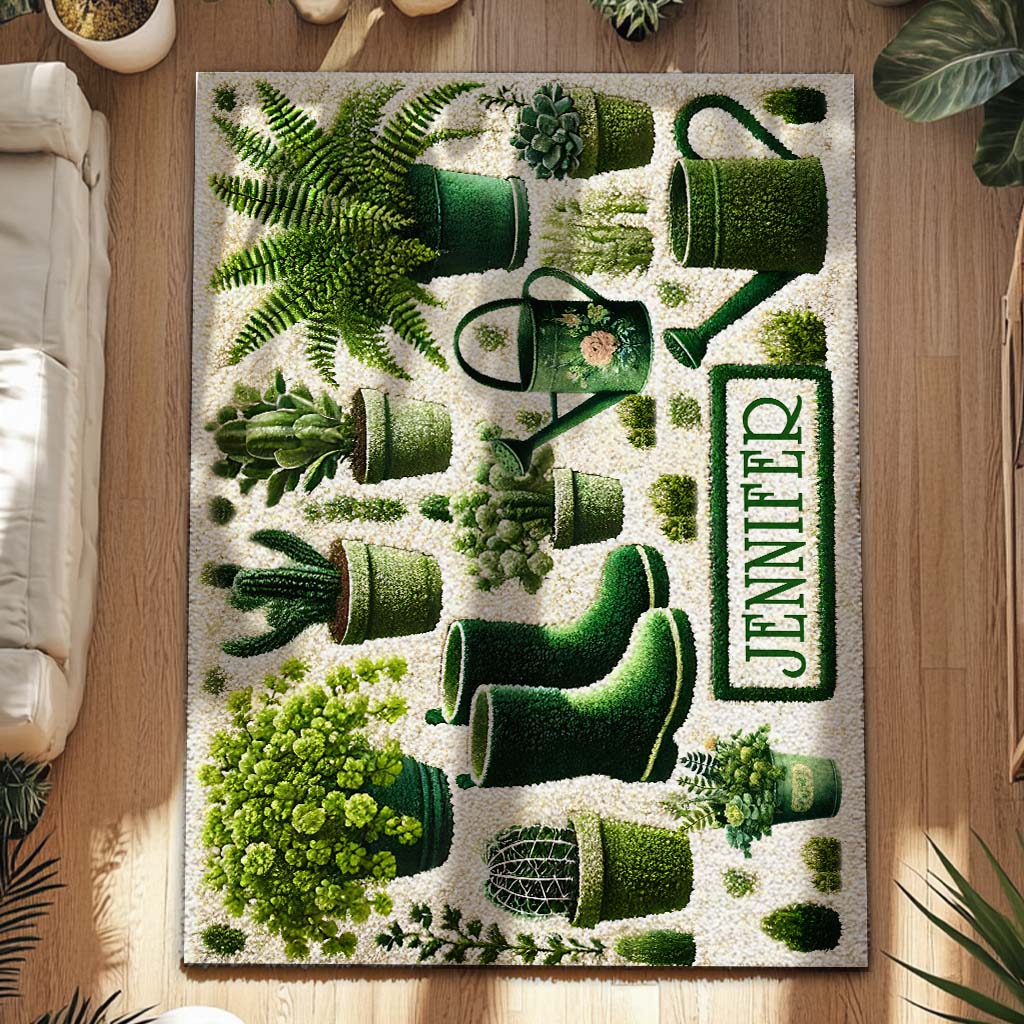 Beautiful Plants - Personalized Gardening Rug