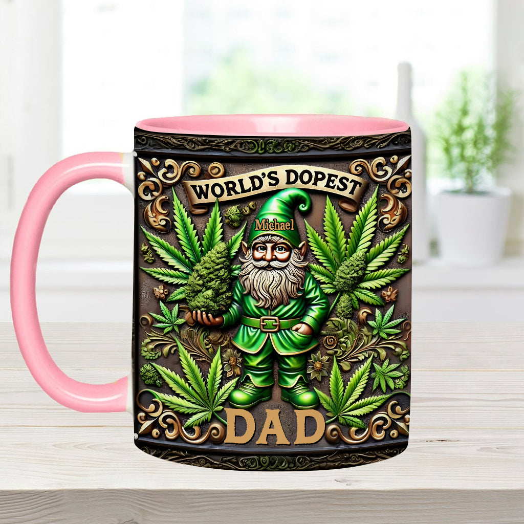 World's Dopest Dad - Personalized Weed Accent Mug