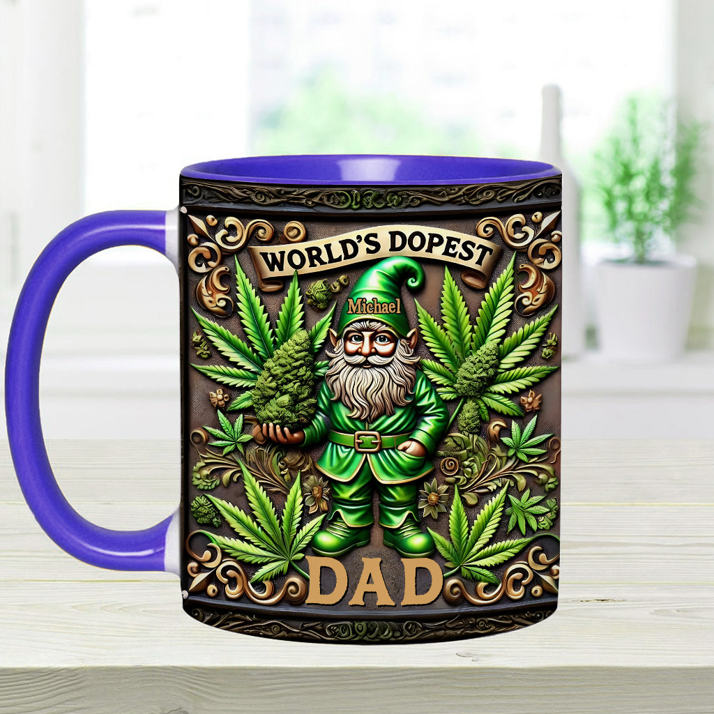 World's Dopest Dad - Personalized Weed Accent Mug
