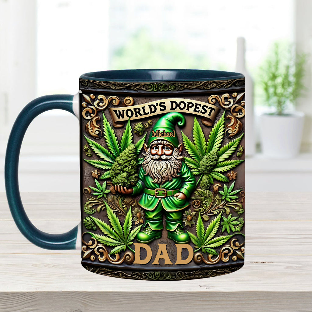 World's Dopest Dad - Personalized Weed Accent Mug