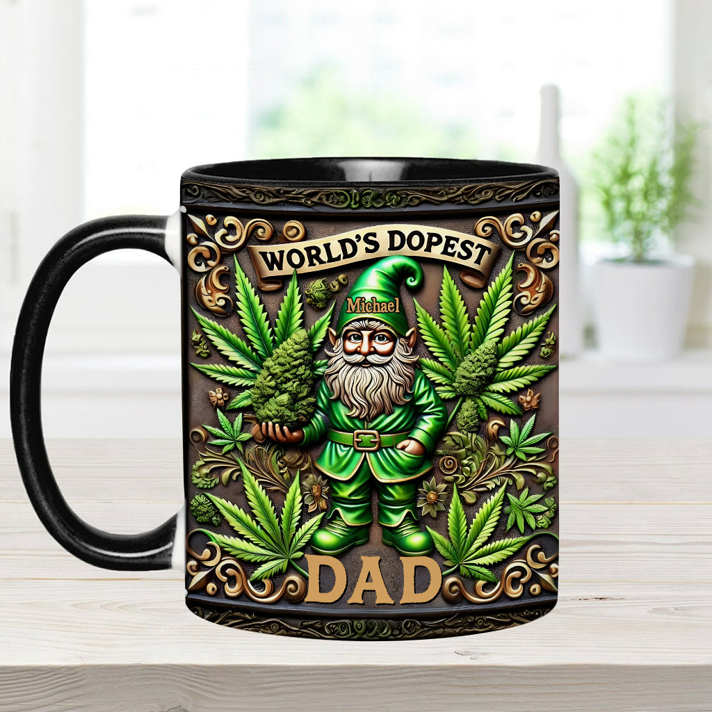 World's Dopest Dad - Personalized Weed Accent Mug