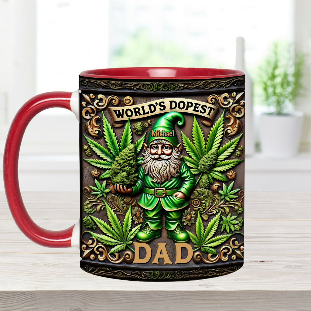 World's Dopest Dad - Personalized Weed Accent Mug