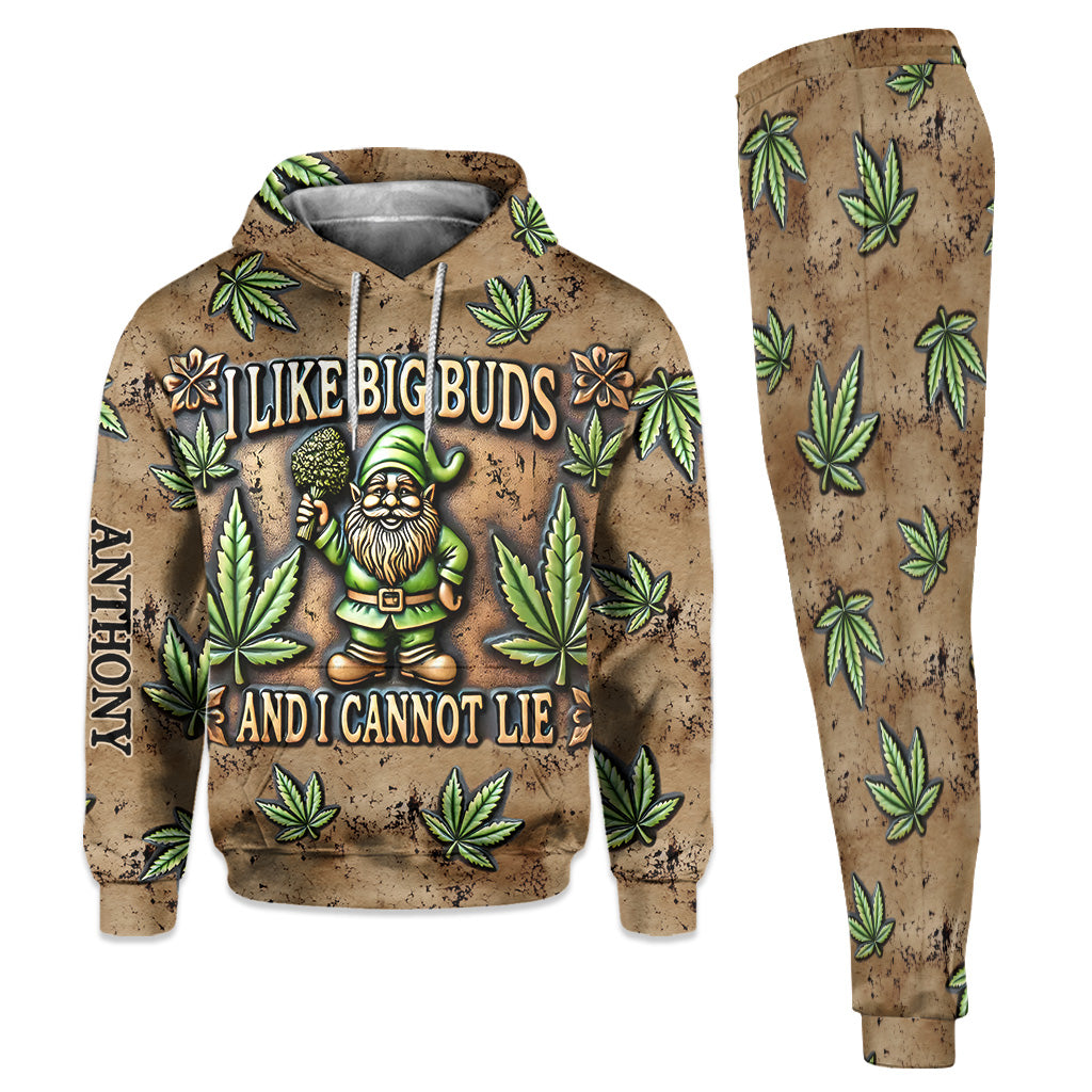 Ich mag große Buds – Personalisierter Weed-Hoodie und Jogginghose