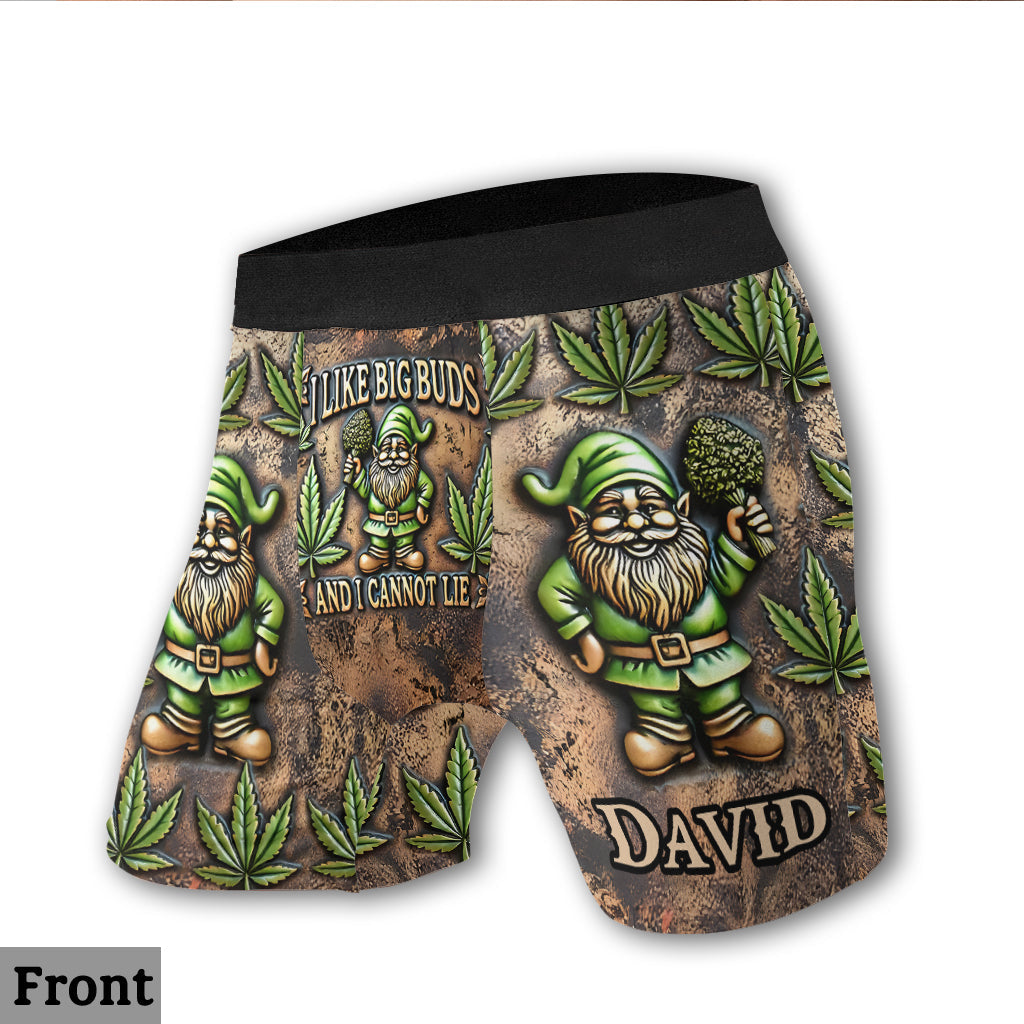 Ich mag große Buds – personalisierte Boxershorts für Herren mit Cannabis-Motiv