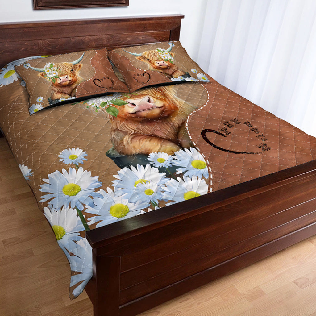 Love Highland Cows - Personalized Quilt Set