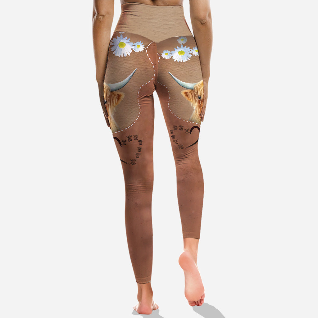 Love Highland Cows - Personalized Highland Cow Hoodie and Leggings