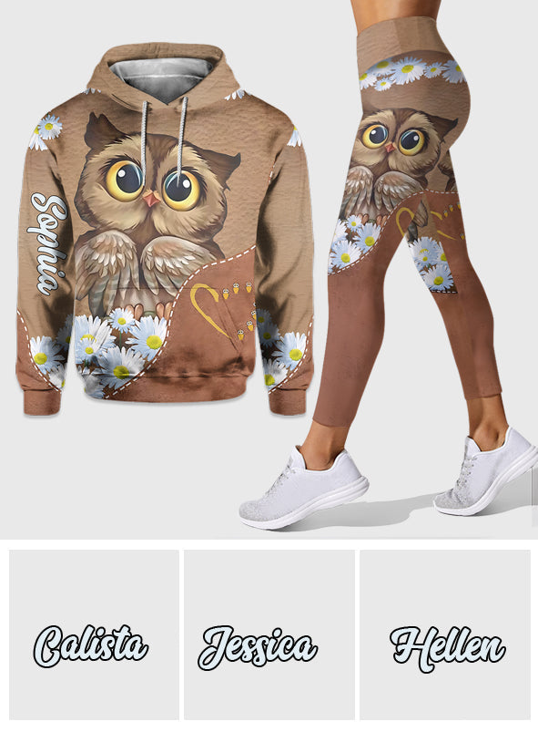 Beautiful Owl - Personalized Owl Hoodie and Leggings