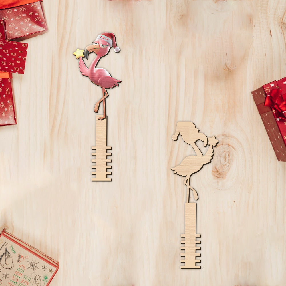 Funny Falmingo - Personalized Flamingo Tree Topper