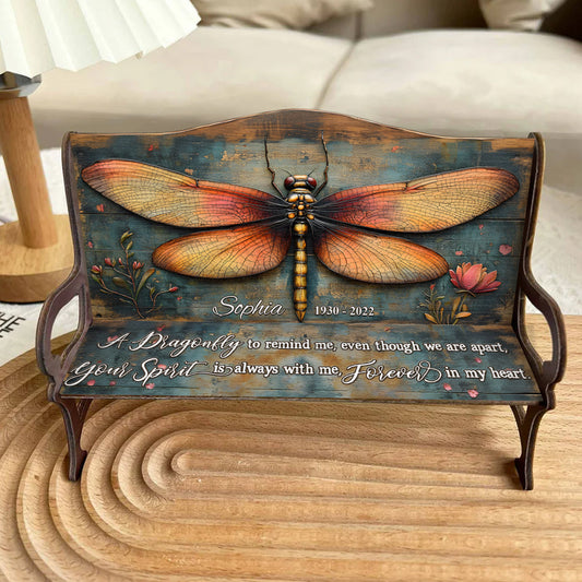 A Dragonfly To Remind Me Of You - Personalized Memorial Wooden Bench
