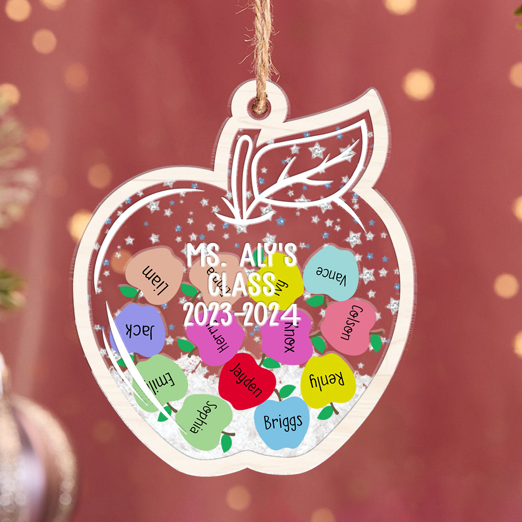 Thanks For Helping Me Grow - Personalized Teacher 3 Layered Shaker Ornament