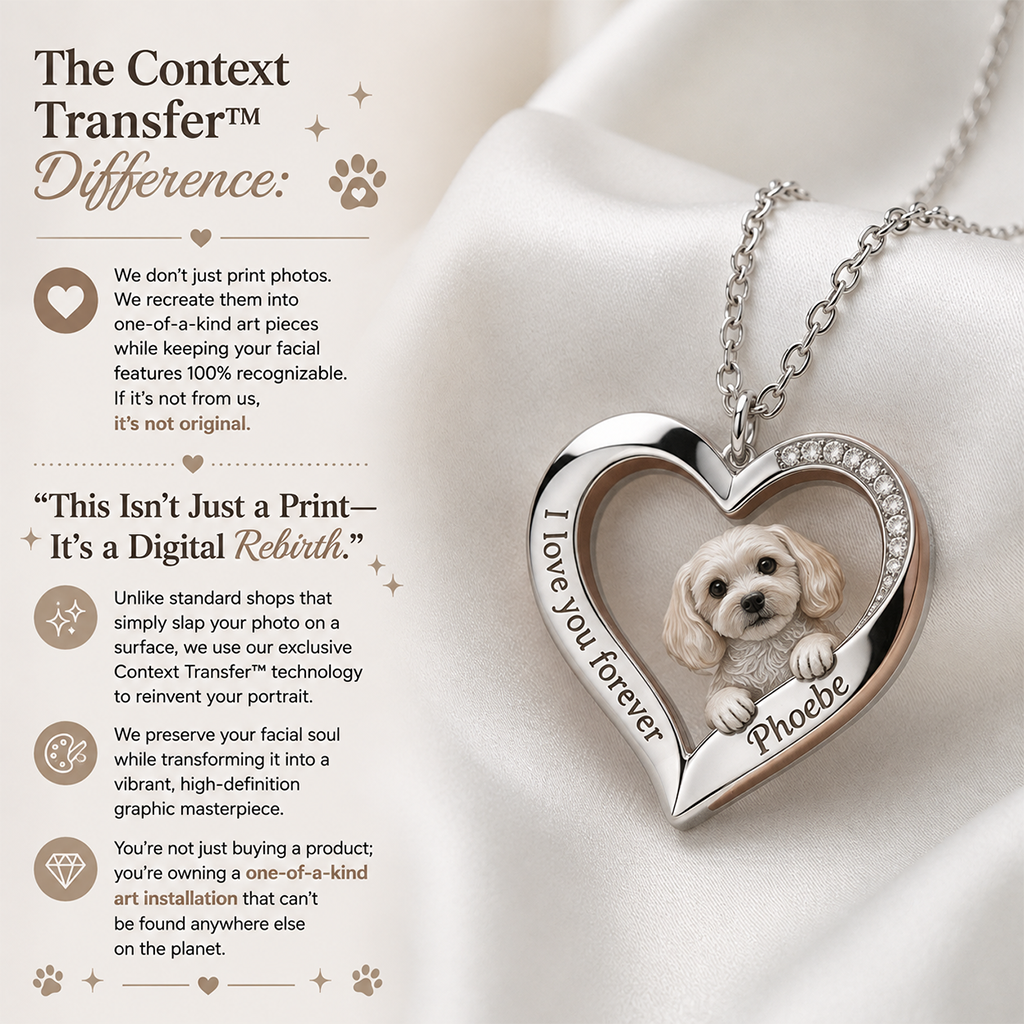 Custom From Any Photo - Personalized Black and White Border Collie Shaped Metal Pendant Necklace