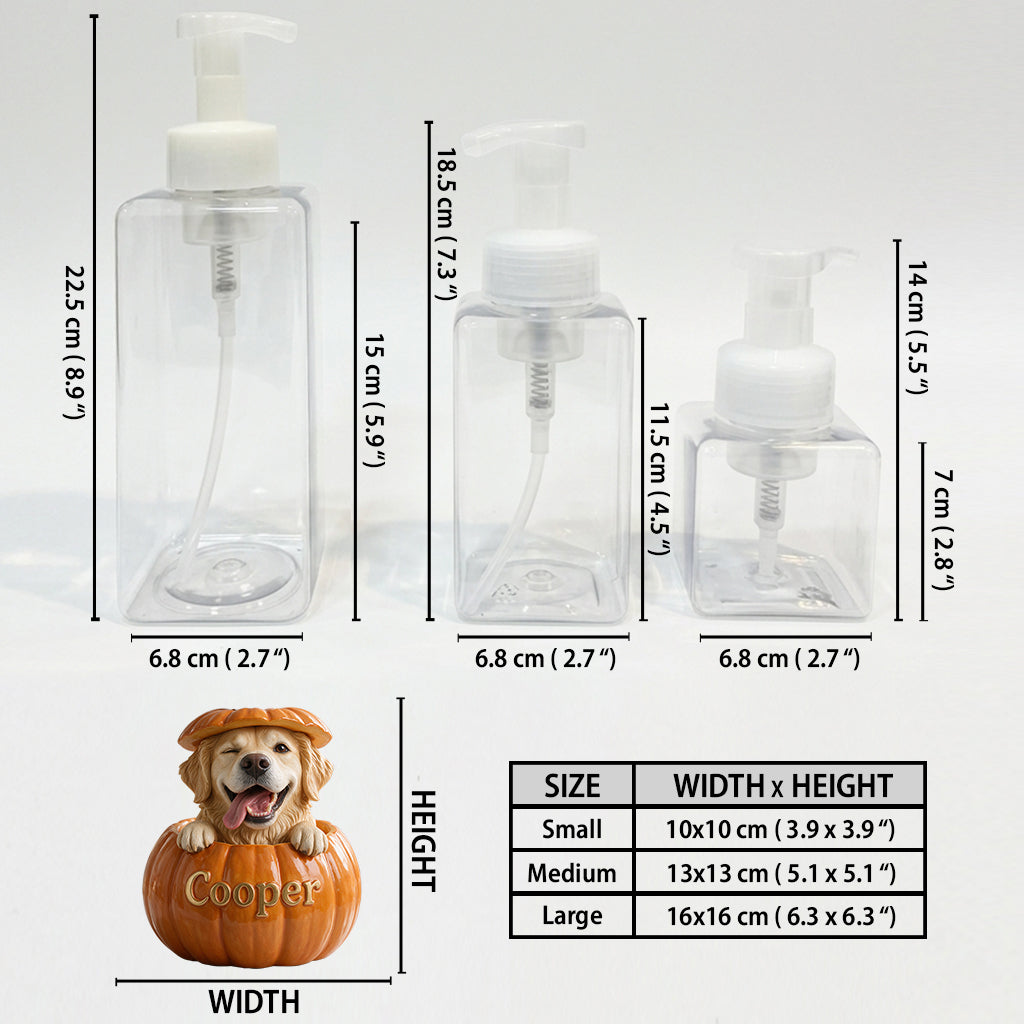 Personalized Peekaboo Tan Chihuahua Pumpkin Soap Dispenser | Cute Fall Halloween Dog Lover Home Decor Gift